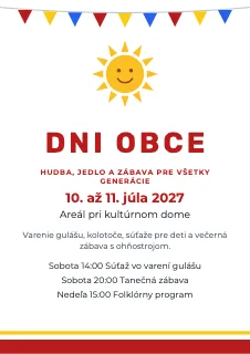 Vzor plagátu: Plagát na dni obce