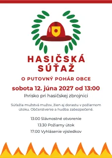 Vzor plagátu: Plagát na hasičskú súťaž