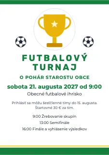 Vzor plagátu: Plagát na turnaj