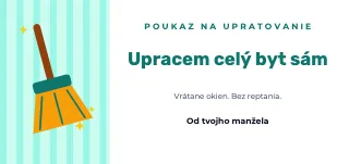 Vzor kupónu: Poukaz na upratovanie