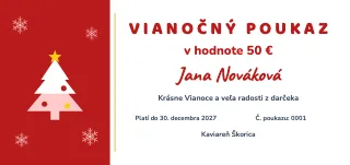 Vzor darčekového poukazu: Vianočný poukaz