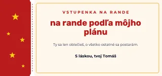 Vzor kupónu: Vstupenka na rande