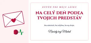 Vzor kupónu: Kupón pre moju lásku
