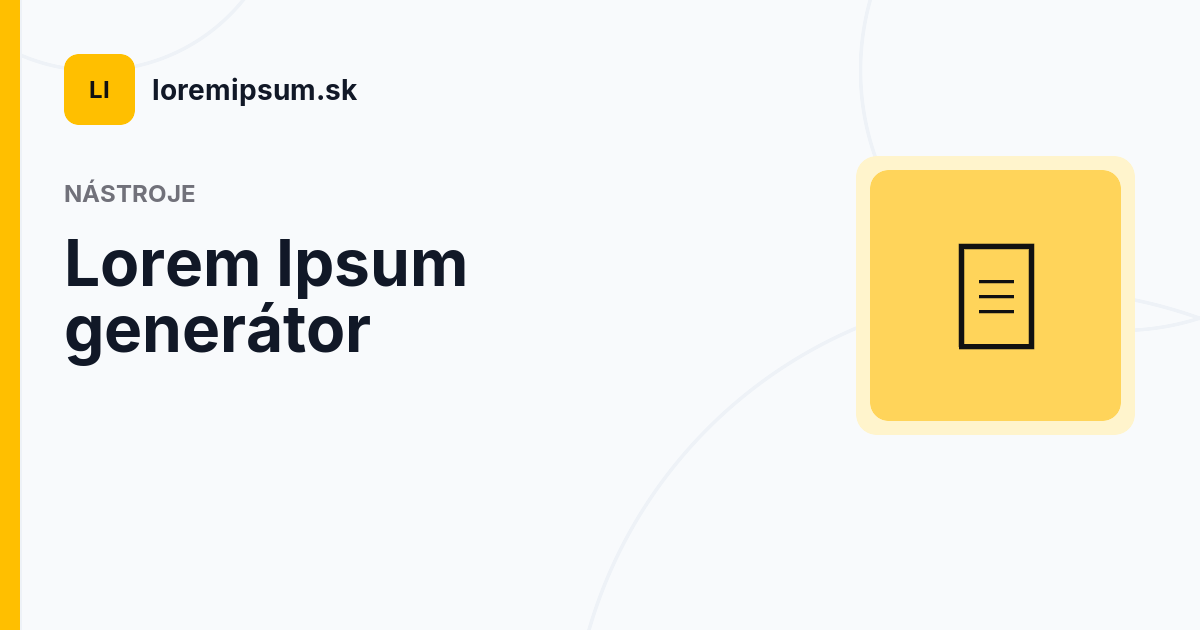 Lorem Auto Lorem Ipsum generátor náhodného textu | LoremIpsum.sk